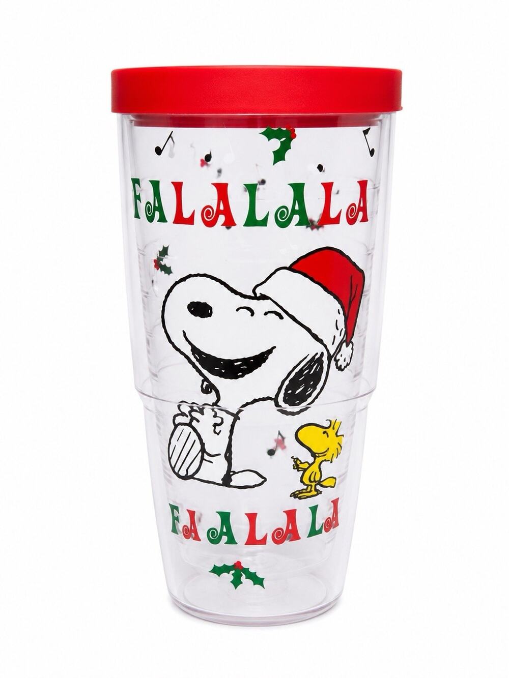 Double Walled Christmas Peanuts Falalala Music Tervis Tumbler - 16 Oz Capacity